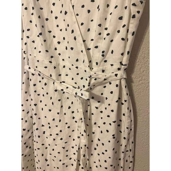 Banana Republic Linen-Cotton Wrap Dress Size 12 NWOT - Picture 4 of 8
